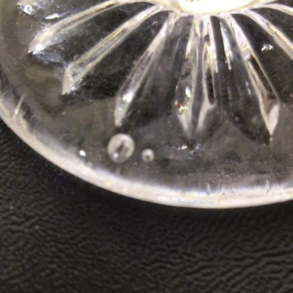 Rare Regent genuine crystal antique vase pair pressed seamed bubbles collectible - Picture 5 of 8